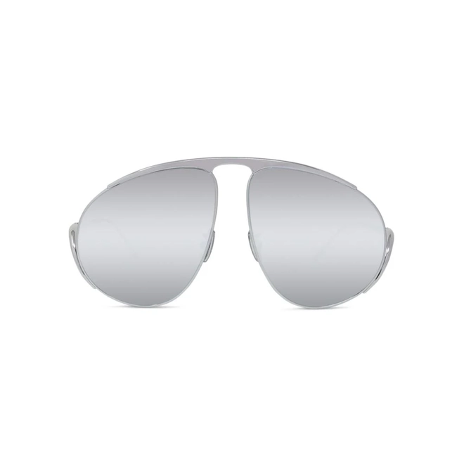Óculos de Sol Loewe LW40180U_6116C Metal Prata com lentes na cor Cinza 2