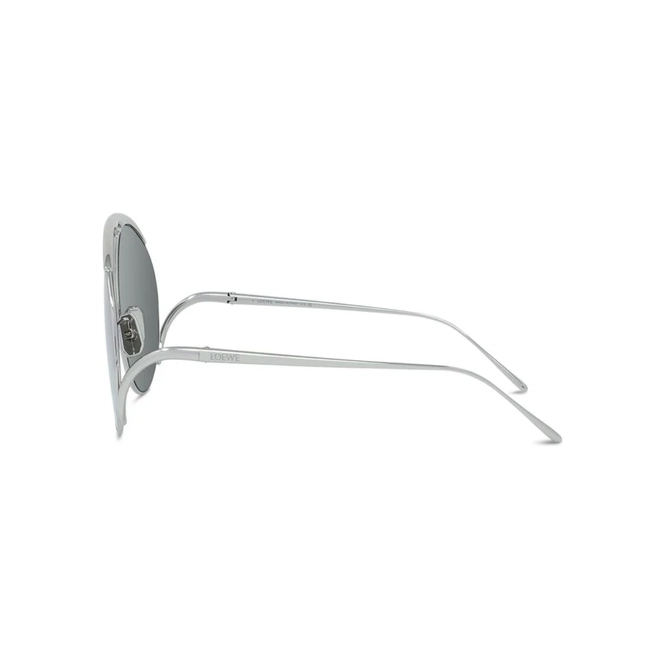 Óculos de Sol Loewe LW40180U_6116C Metal Prata com lentes na cor Cinza 4