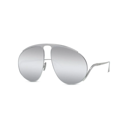 Óculos de Sol Loewe LW40180U_6116C Metal Prata com lentes na cor Cinza