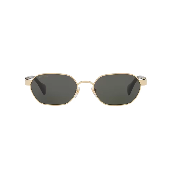 Óculos de Sol Gucci GG1593S-001 56 Metal Dourado com lentes na cor Verde 2