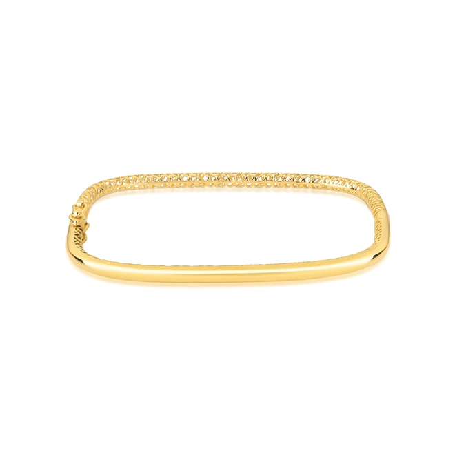 Pulseira Quadraè bracelete tubo quadrado ouro 18k liso e filigrana 1