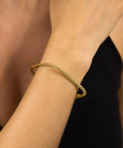 Pulseira Quadraè bracelete tubo quadrado ouro 18k liso e filigrana