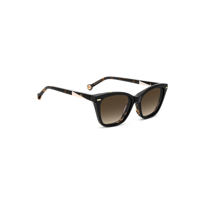 Óculos de Grau Carolina Herrera HER 0334/C 086 5317 R Acetato Marrom Mesclado com Clip-On na cor Marrom Degradê Polarizado 4
