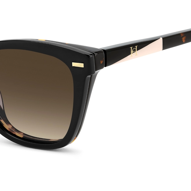 Óculos de Grau Carolina Herrera HER 0334/C 086 5317 R Acetato Marrom Mesclado com Clip-On na cor Marrom Degradê Polarizado 5