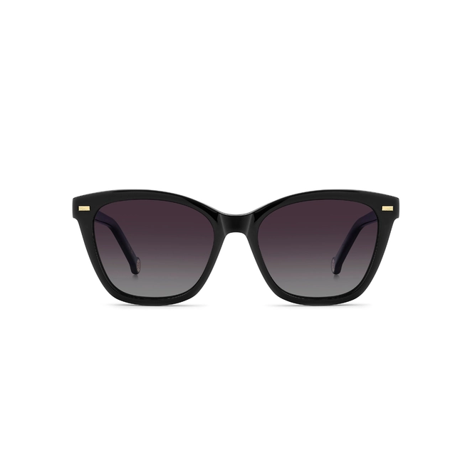 Óculos de Grau Carolina Herrera com Clip-On HER 0334/C 807 5317 R Acetato Preto com Clip-On na cor Cinza Dergadê Polarizado 3