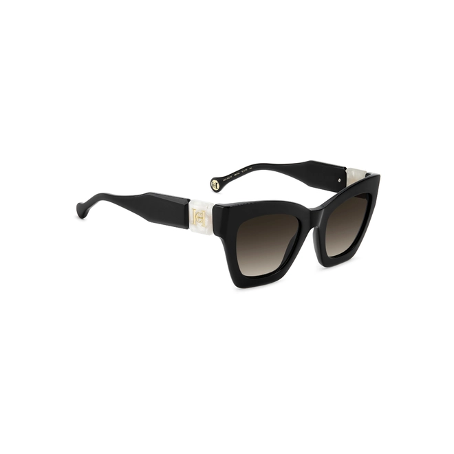 Óculos de Sol Carolina Herrera HER 0327/S GBY 52HA S Acetato Preto com lentes na cor Marrom Degradê 3