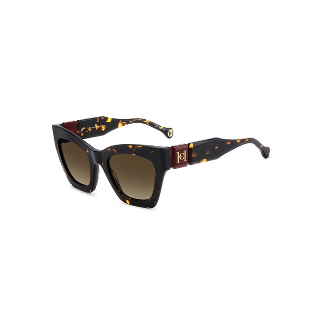 Óculos de Sol Carolina Herrera HER 0327/S 086 52HA S Acetato Marrom Mesclado com lentes na cor Marrom Degradê 1