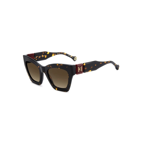 Óculos de Sol Carolina Herrera HER 0327/S 086 52HA S Acetato Marrom Mesclado com lentes na cor Marrom Degradê
