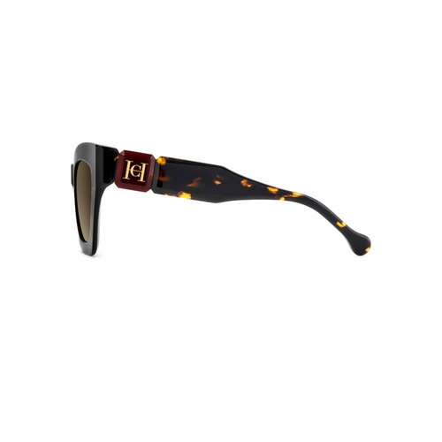 Óculos de Sol Carolina Herrera HER 0327/S 086 52HA S Acetato Marrom Mesclado com lentes na cor Marrom Degradê
