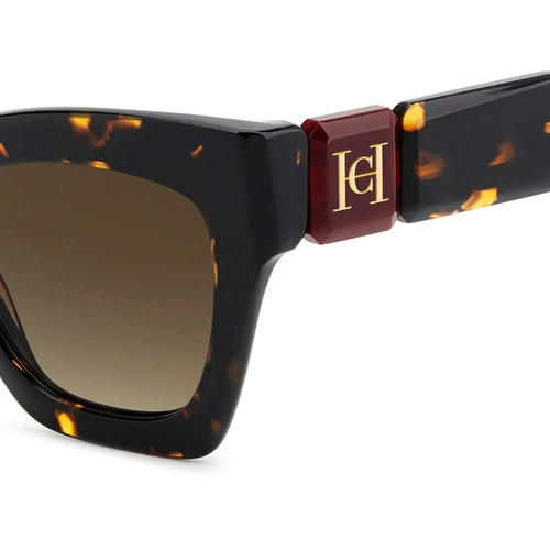 Óculos de Sol Carolina Herrera HER 0327/S 086 52HA S Acetato Marrom Mesclado com lentes na cor Marrom Degradê