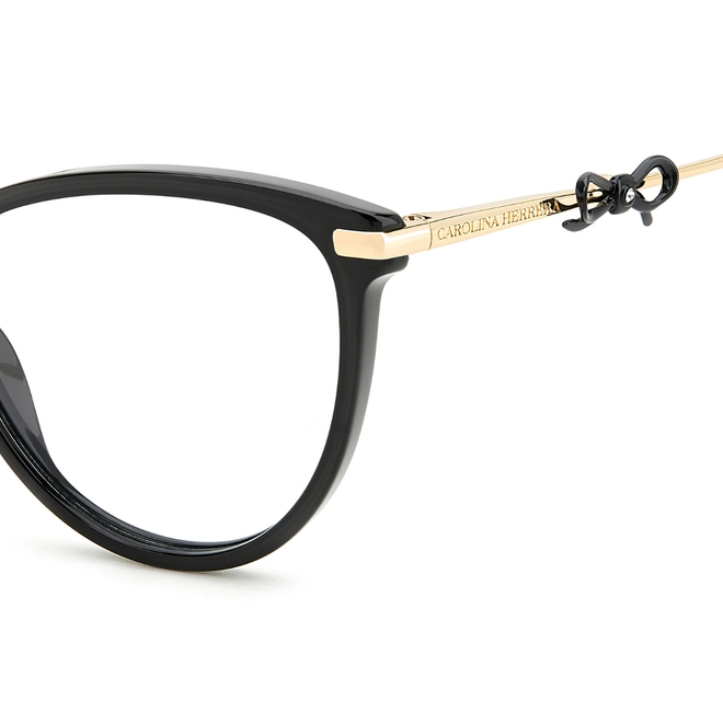 Óculos de Grau Carolina Herrera HER 0219 2M2 5516 R Acetato Preto 4