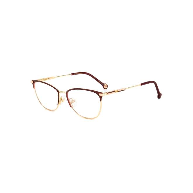 Óculos de Grau Carolina Herrera HER 0161 NOA 5616 Metal Dourado e Bordô 1
