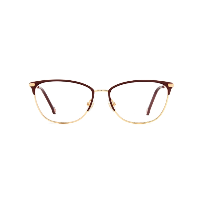 Óculos de Grau Carolina Herrera HER 0161 NOA 5616 Metal Dourado e Bordô 2