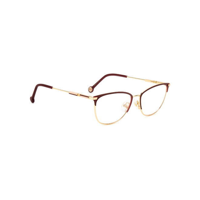 Óculos de Grau Carolina Herrera HER 0161 NOA 5616 Metal Dourado e Bordô 3