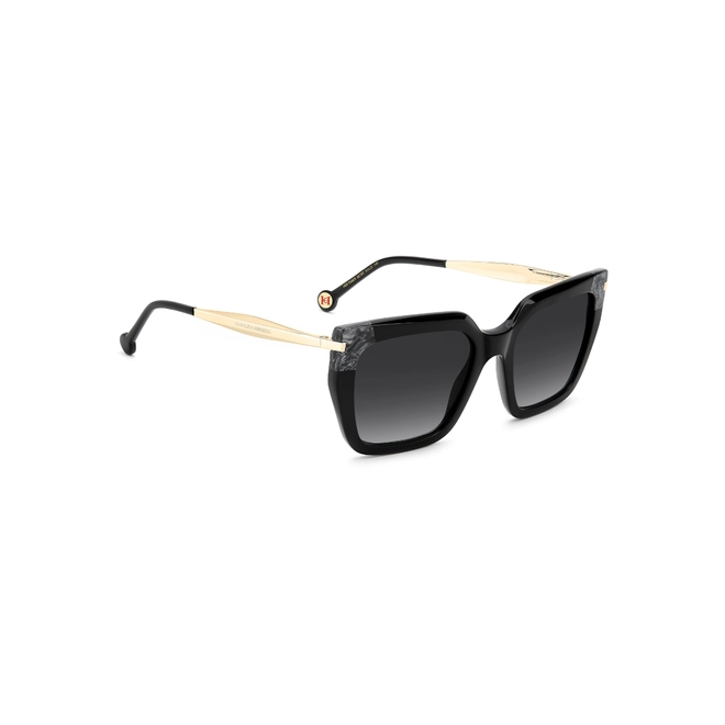 Óculos de Sol Carolina Herrera HER 0348/S 807 559O Acetato Preto com lentes na cor Cinza Degradê 3