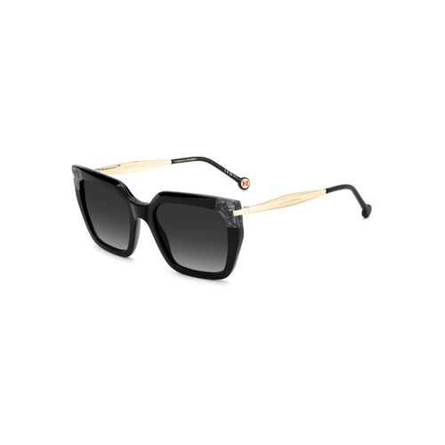 Óculos de Sol Carolina Herrera HER 0348/S 807 559O Acetato Preto com lentes na cor Cinza Degradê