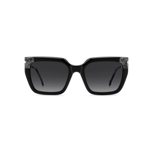 Óculos de Sol Carolina Herrera HER 0348/S 807 559O Acetato Preto com lentes na cor Cinza Degradê
