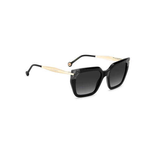 Óculos de Sol Carolina Herrera HER 0348/S 807 559O Acetato Preto com lentes na cor Cinza Degradê