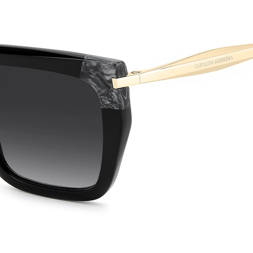 Óculos de Sol Carolina Herrera HER 0348/S 807 559O Acetato Preto com lentes na cor Cinza Degradê