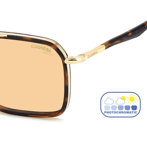 Óculos de Sol CARRERA 362/S 2IK 55Q6 S Metal Marrom Mesclado e Dourado com lentes na cor Laranja Fotocromático