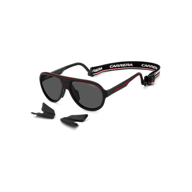 Óculos de Sol Carrera Sport C SPORT 09/S/XT BLX 57M9 S Acetato Preto Fosco com lentes na cor Cinza Polarizado 2