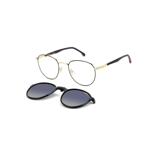 Óculos de Grau Carrera com Clip-On CA 368/C OIT 5221 Metal Dourado e Preto com lentes na cor Azul Polarizado 1