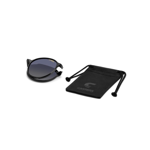 Óculos de Grau Carrera com Clip-On CA 368/C OIT 5221 Metal Dourado e Preto com lentes na cor Azul Polarizado