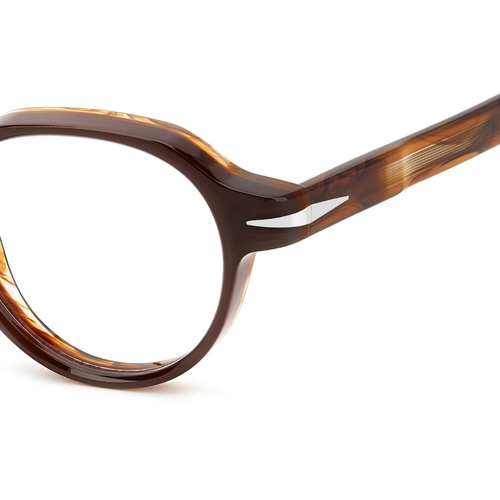 Óculos de Grau David Beckham DB 7153 EX4 4920 R Acetato Marrom Mesclado