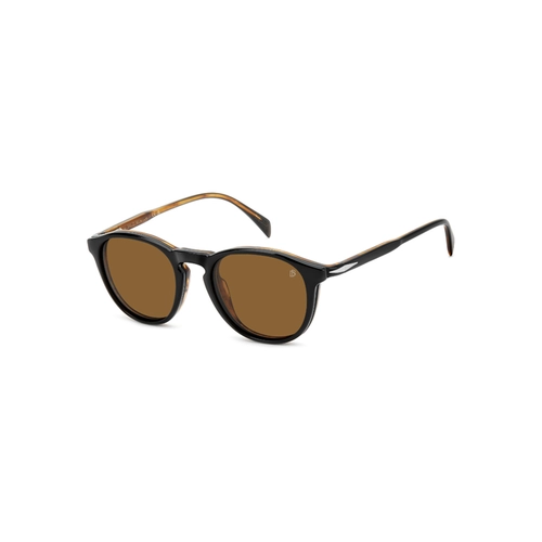 Óculos de Grau David Beckham DB 1018/C 05K 5019 R Acetato Preto com lentes na cor Marrom Polarizado