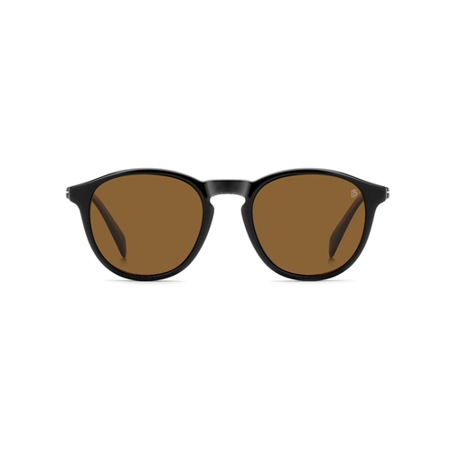 Óculos de Grau David Beckham DB 1018/C 05K 5019 R Acetato Preto com lentes na cor Marrom Polarizado