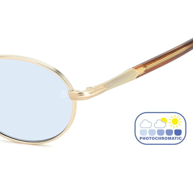 Óculos de Sol David Beckham DB 1196/S T5U 52QZ S Metal Dourado com lentes na cor Azul Fotocromático 4