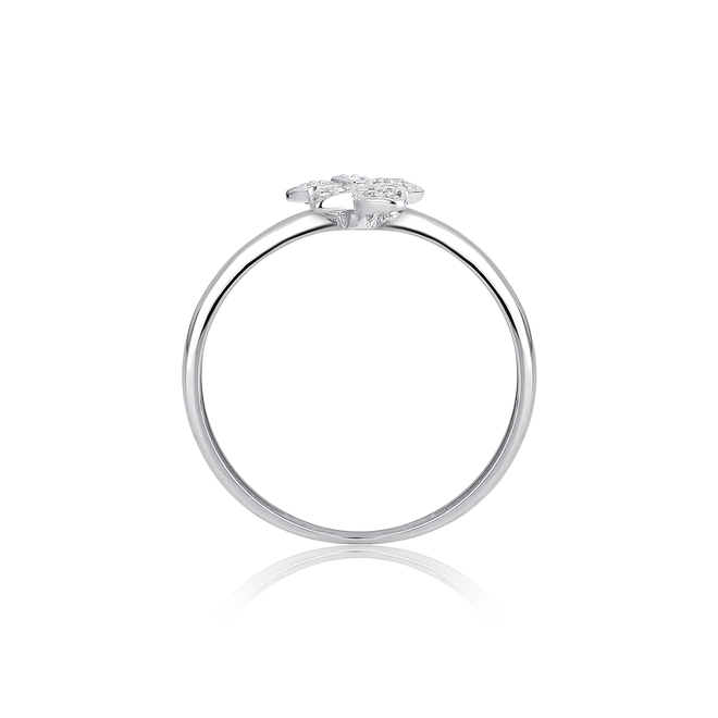 Anel The Icons ouro branco 18k flor com 10,5pts de Diamantes 3