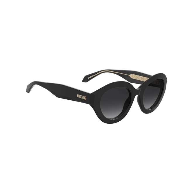 Óculos de Sol Moschino MOS200/S 807 539O S Acetato Preto com lentes na cor Cinza Escuro Degradê 3