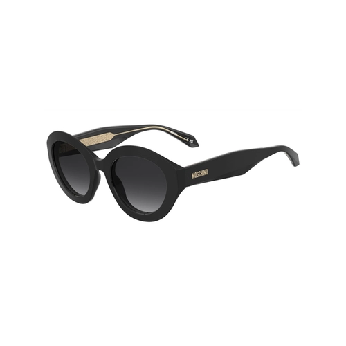 Óculos de Sol Moschino MOS200/S 807 539O S Acetato Preto com lentes na cor Cinza Escuro Degradê