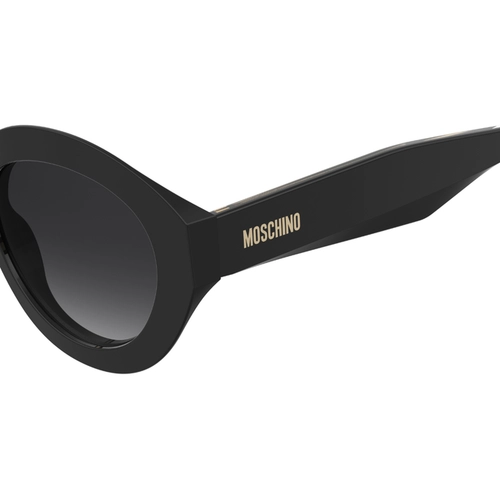Óculos de Sol Moschino MOS200/S 807 539O S Acetato Preto com lentes na cor Cinza Escuro Degradê
