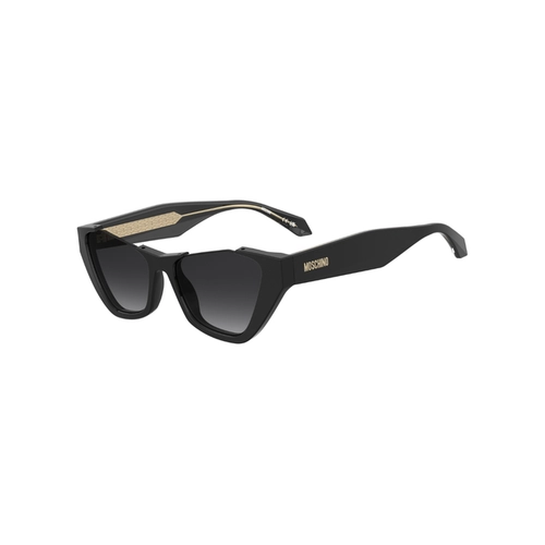 Óculos de Sol Moschino MOS197/S 807 539O Acetato Preto com lentes na cor Cinza Degradê