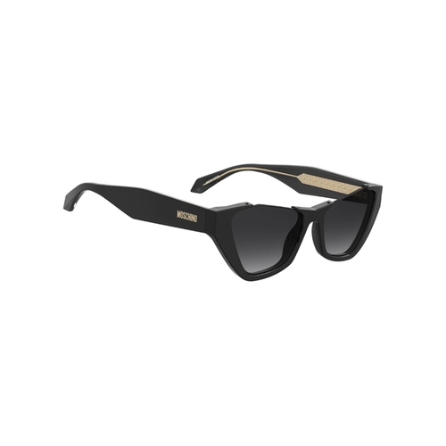 Óculos de Sol Moschino MOS197/S 807 539O Acetato Preto com lentes na cor Cinza Degradê