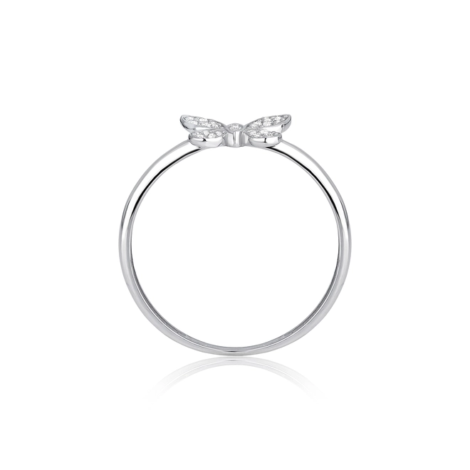 Anel The Icons ouro branco 18k borboleta com 11pts de Diamantes 4