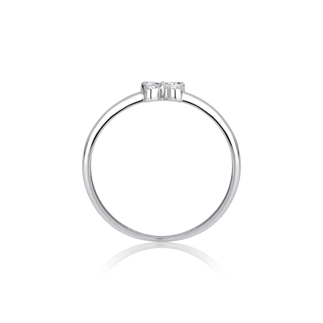 Anel The Icons ouro branco 18k borboleta com 3pts de Diamantes 4