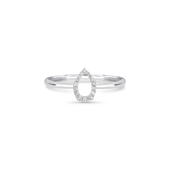Anel The Icons gota vazada ouro branco 18k com 7,8pts de Diamantes 2