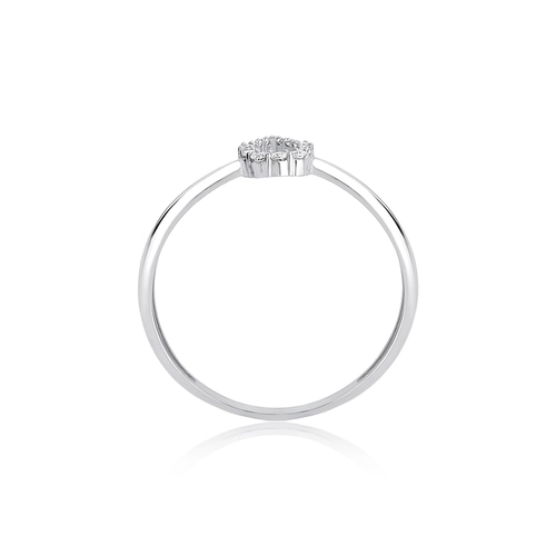 Anel The Icons gota vazada ouro branco 18k com 7,8pts de Diamantes