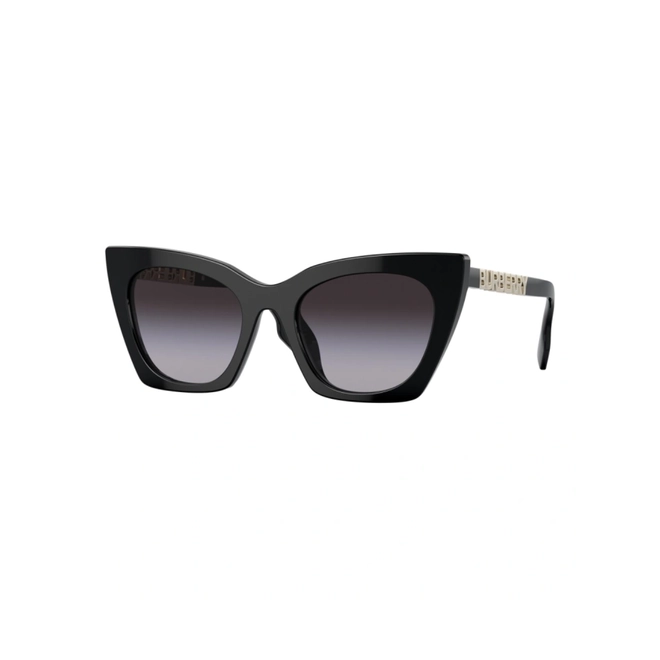 Óculos de Sol Burberry 0BE4372U 30018G52 Acetato Preto com lentes na cor Fumê Degradê 1