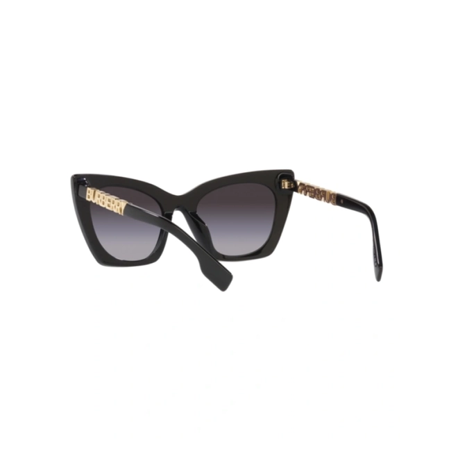 Óculos de Sol Burberry 0BE4372U 30018G52 Acetato Preto com lentes na cor Fumê Degradê 4