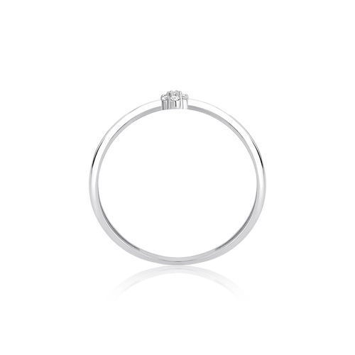 Anel The Icons mini flor ouro branco 18k com 3,5pts de Diamantes