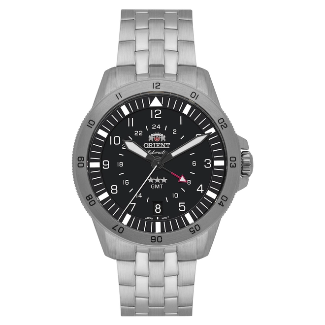 Relógio Orient 3 Estrelas Automático Sport Air GMT - NH3SS018 P2SX Preto 1