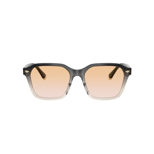 Óculos de Sol Brunello Cucinelli 0BC3015 1029 53 Acetato Preto Degradê com lentes na cor Amarelo Degradê