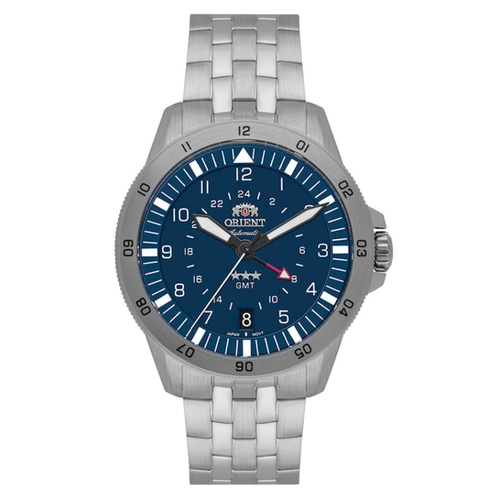 Relógio Orient Automático 3 Estrelas Sport Air GMT - NH3SS018 D2SX Azul