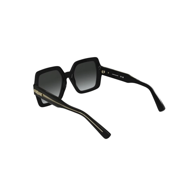 Óculos de Sol Longchamp LO790S 001 54 Acetato Preto com lentes na cor Fumê Degradê 5