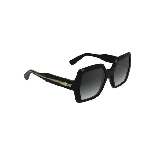 Óculos de Sol Longchamp LO790S 001 54 Acetato Preto com lentes na cor Fumê Degradê