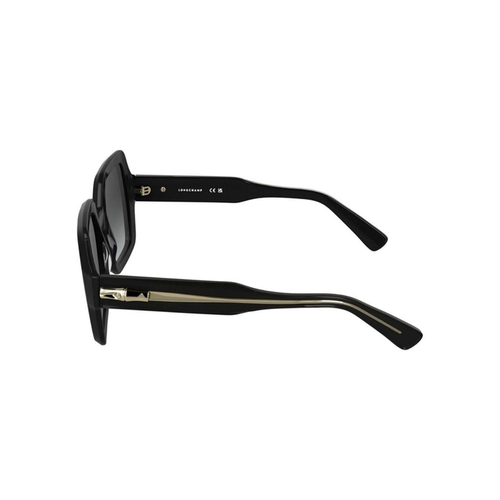 Óculos de Sol Longchamp LO790S 001 54 Acetato Preto com lentes na cor Fumê Degradê